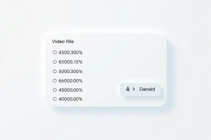 Choosing a video quality or audio only file to download